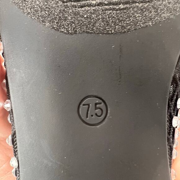 Steve Madden Auden Mesh Textile Flats with Rhinestones Black Women 7.5 NWB - Picture 9 of 10